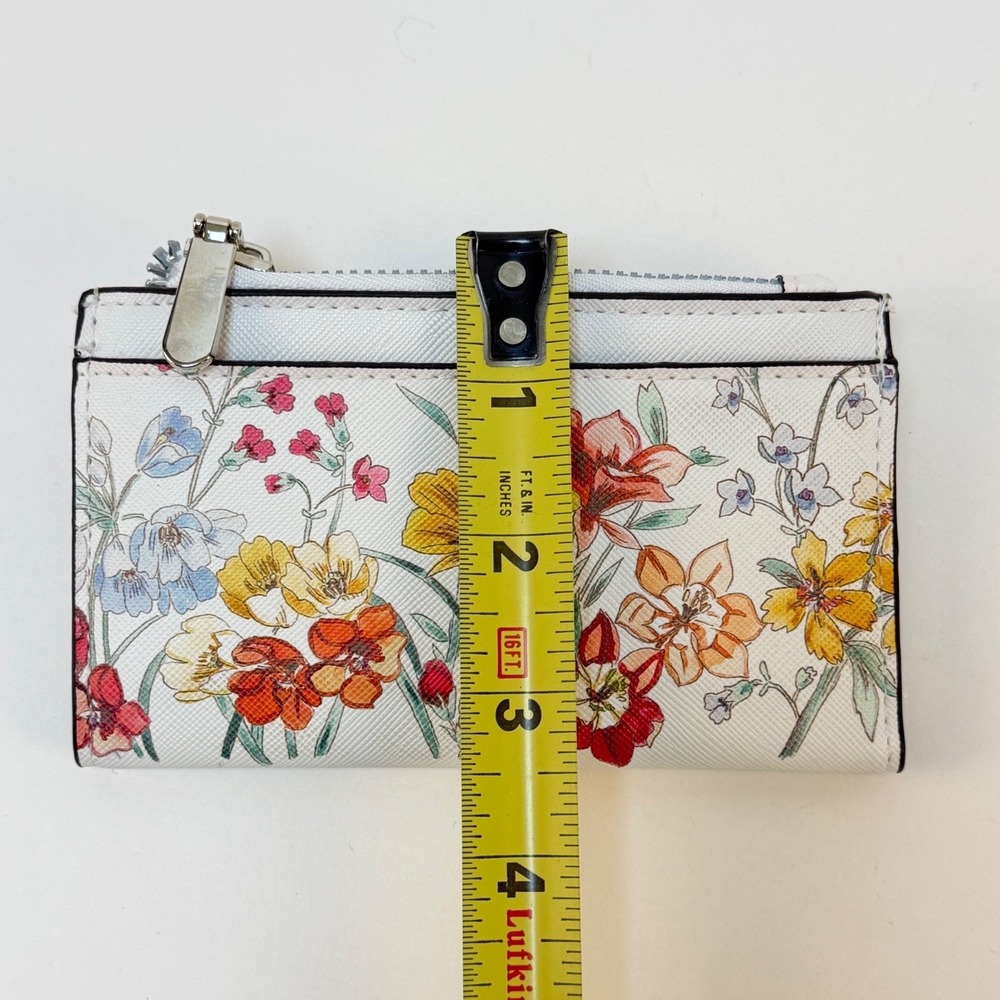Safe Keeper Wallet Snap Bifold White Floral Garden Compact CC, Coin 3.5 x 4.5 - Picture 5 of 10